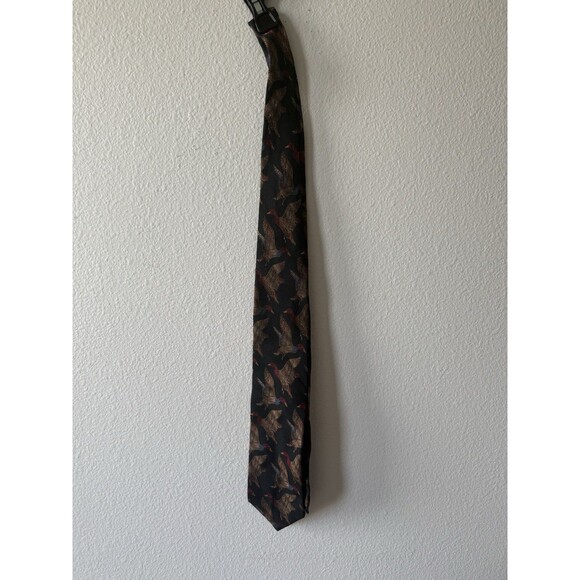 J.Z. Richards Men's 100% Silk Tie Multi-Color Duck Pattern Handmade In USA - Picture 1 of 3